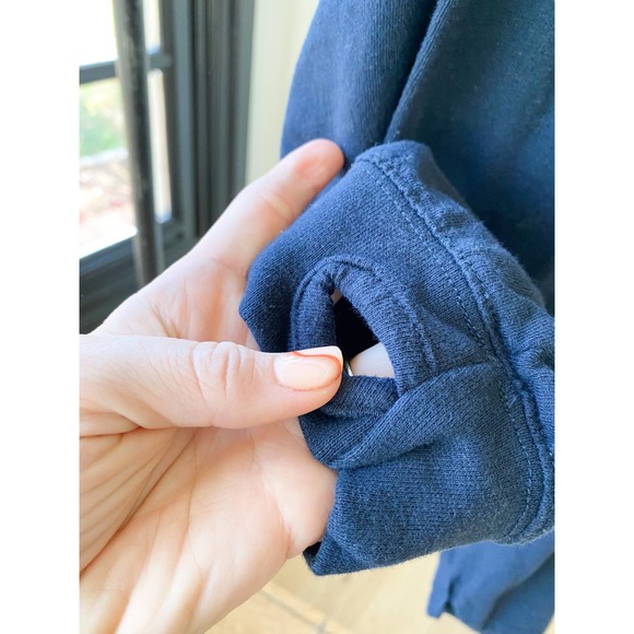 ROYCE BRAND OKLAHOMA Women's Navy Blue/White Long Sleeve Crew Neck Tee size L - Picture 6 of 7